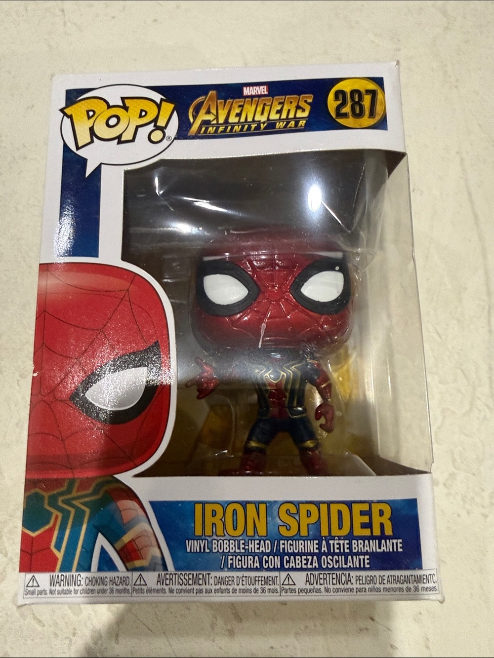 Funko POP! Iron Spider Figure - Red, Blue, Gold